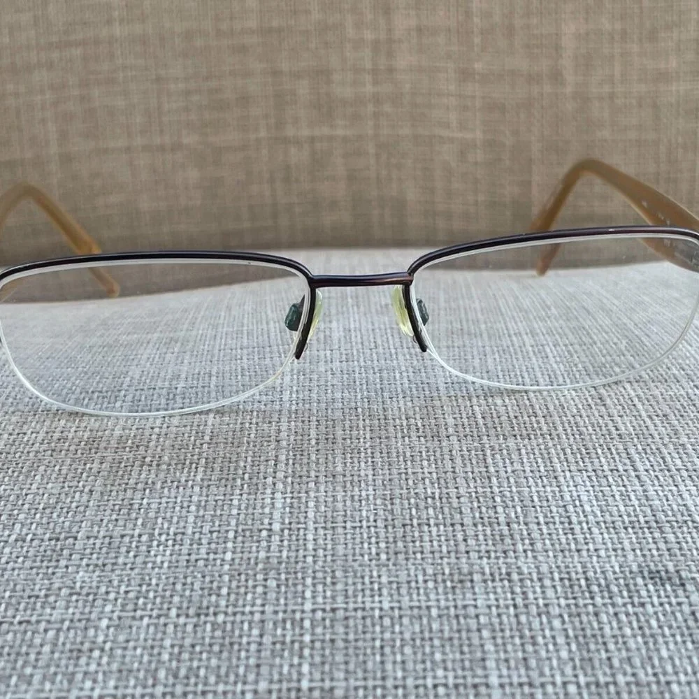 Anne Klein Women Eyeglasses Frame Brown Glasses Half Rim Frame 53[]16 135